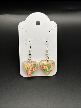 Heart Shaped Apple drop earrings